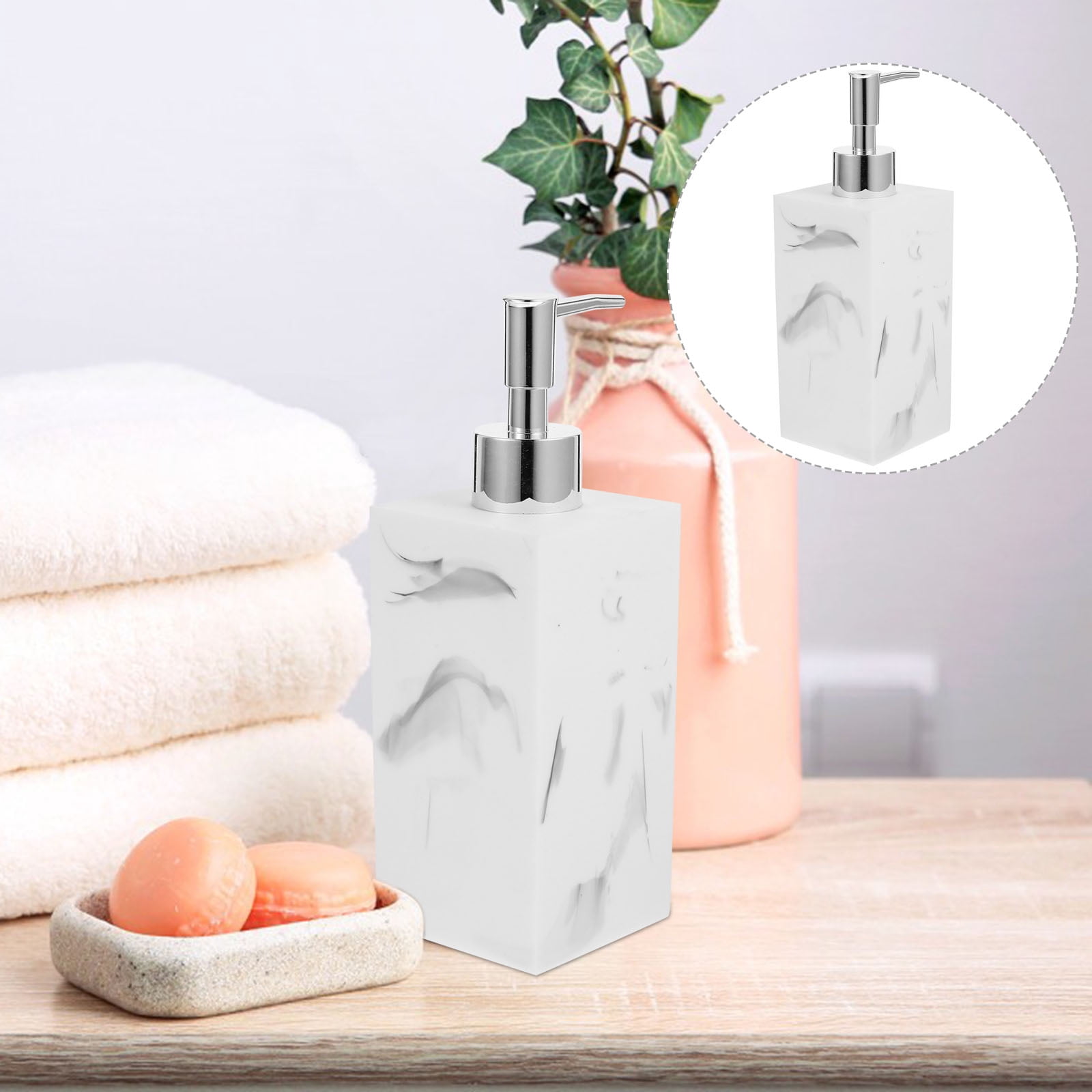 Dytern Hand Soap Dispenser Marbling Soap Dispenser Hand Pump Lotion Dispenser Refillable Shampoo Container Hand Soap Dispenser,7.68"X2.95"X2.95"
