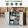 thumbnail image 5 of SUNCROWN Metal Storage Cabinet with Lock, 36" Metal Locking Cabinet with Doors and 2 Adjustable Shelves, Small Lockable Steel Cabinets for Office,Garage, Home, School (White Grey), 5 of 7