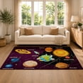 thumbnail image 2 of Gelasgo Solar System Planet Velvet Area Rug, Space Astronomy Decorative Carpet, Colorful Educational Indoor Floor Mat for Kids Room Bedroom Nursery Classroom Home Decor, 2 of 5