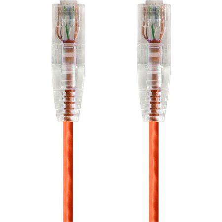 UPC: 0889028028742 | Monoprice SlimRun Cat6 28AWG UTP Ethernet Network Cable  1ft Orange