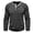 Black, variant on Men's Long Sleeve Striped Henley Shirt, Classic 3-Button Placket Casual Lightweight Fashion Tee, Regular Fit