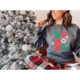 thumbnail image 4 of Retro Christmas Sweatshirt, Ho Ho Ho Shirt,Christmas Trees Crewneck Pullover,XMAS Party Santa Shirt, Funny Holiday Shirt, Winter Sweatshirt, 4 of 6