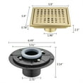 thumbnail image 3 of Cfowner 6" Shower Drain with Square Hole Pattern, Gold, 3 of 7