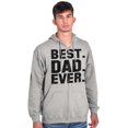 thumbnail image 4 of Best Dad Ever Worlds Coolest Father Zip Hoodie Sweatshirt Men Brisco Brands S, 4 of 6