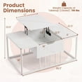 thumbnail image 3 of ELLEGNT Modern Lift Top Coffee Table – Accent Tea Table & Center Table for Living Room, White, 3 of 10