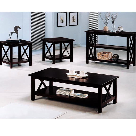 Rich 3 Occasional : Contemporary Tables With Lower Storage Shelves For Primary Living Space Stylish Dark Shelf