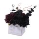 thumbnail image 2 of Flores artificiales de Halloween Rosas artificiales en caja de madera Flores artificiales en caja Rojo oscuro, 2 of 9