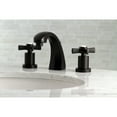 thumbnail image 2 of Kingston Brass KS4980ZX Millennium Widespread Bathroom Faucet with Brass Pop-Up, Matte Black, 2 of 7