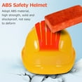 thumbnail image 3 of Casque de Sécurité ABS Respirant Antichoc avec Évents Tampon Multi-point Bande Réfléchissante pour Entrepôt Usine Rouge, 3 of 8
