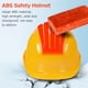 thumbnail image 3 of Casco de seguridad Irfora Casco de seguridad ABS, transpirable, a prueba de golpes, con rejillas de ventilación, raya reflectante de amortiguación multipunto para fábrica de almacén, naranja Irfora Casco de seguridad, 3 of 7