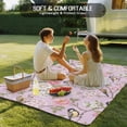 thumbnail image 4 of Pink Spring Floral Outdoor Rug for Patio/Deck/Porch, Non-Slip Large Area Rug 6 x 9 Ft, Elegant Farmhouse Flowers Birds Watercolor Indoor Outdoor Rugs Washable Area Rugs, Camping Rug Carpet Runner, 4 of 8