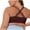 Brown, variant on Women's Fishnet No Underwire Sports Bra Breathable Criss Cross Back Bras Hollow Out Camisole Going Out Tops Lingerie
