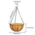 thumbnail image 3 of Cesta colgante ZeediX, paquete de 3 unidades, 30 cm, metal con forro de fibra de coco, 3 of 8