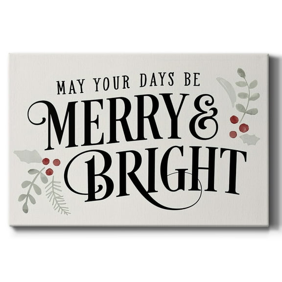 Merry Sentiment II- Gallery Wrapped Canvas
