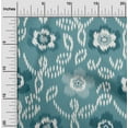 thumbnail image 2 of oneOone Cotton Poplin Dark Teal Blue Fabric Floral Fabric For Sewing Printed Craft Fabric By The Yard 42 Inch Wide, 2 of 6