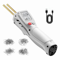 Handheld Wireless Charging Plastic Welding Tool Hot Stapler WelderGun Car Bumper Repair Tool with 200pcs Staplers White,White