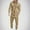Beige, variant on Men's Fleece Lined Hooded Jumpsuit Zip Up One Piece Pajamas Playsuit Jogger Sweatsuit Overall Romper Gray 4