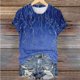 thumbnail image 4 of Mujeres Pantalones Cortos de Manga Corta Impresa Floral Cuello Redondo Superior / Camisa Poliéster, Blusa Casual de Moda para el Uso Diario Del Hogar, 4 of 8