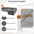 thumbnail image 4 of Harper & Bright Designs Boneless Couch Modular L-Shaped Sofa, Sponge Compression Sofa Sleeper Free combination, Foam Floor Sofa Bed with for Living Room, Gray, 4 of 11