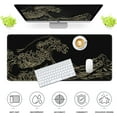 thumbnail image 2 of Japanese Sea Wave Large Mouse Pad, Anime Gaming Mouse Pad with Stitched Edges, Non-Slip Rubber Base, Kanagawa 35.4x15.7 Inch XXL Mouse Pad Keyboard Mat Desk Mat Gaming Mousepad, Black Gold, 2 of 6