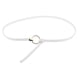 thumbnail image 3 of Cinturón de la mujer Cinturón Flaco de cinturo Elástica Ajustable de material cuero PU Simple de Moda para Mujer - , se describe Blanco Magideal Cinturón de la mujer, 3 of 7