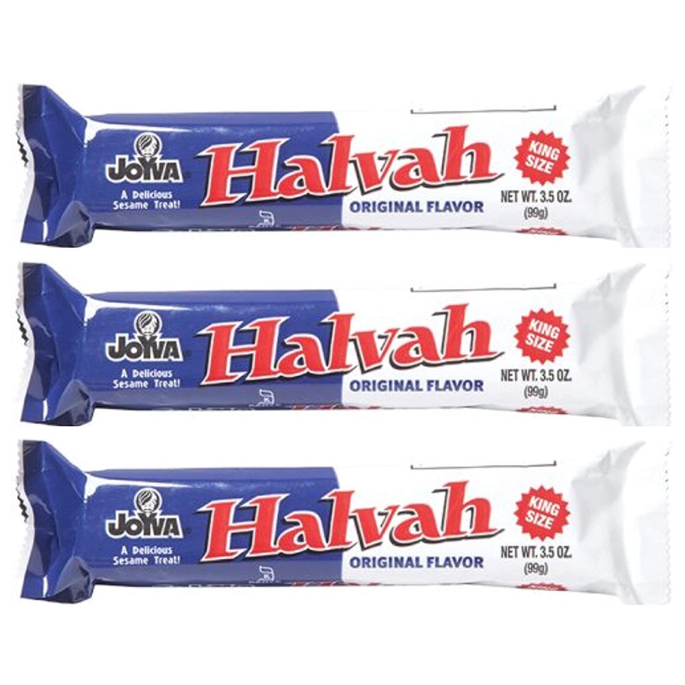 JOYVA Original Vanilla Halvah Bar, Sesame Candy Tahini Israeli Kosher Snacks, Gluten Free Sesame