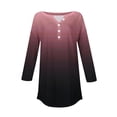 thumbnail image 4 of SwiftWear T-Shirts pour Femmes Mode Tendance Col Rond Manches Mi-Longues T-Shirt Dégradé Décontracté Ample Basique, 4 of 5