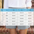 thumbnail image 3 of YUGYXL Womens Button Business Shorts Front Pleated Office Shorts Dressy Elastic Waist Summer Shorts with 4 Pockets Light Blue XL, 3 of 8
