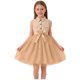 thumbnail image 2 of Vestido infantil de poliéster con solapa, botones de malla, sin mangas, con lazo, informal y cómodo., 2 of 7