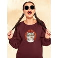 thumbnail image 2 of Angry Cat Sweatshirt Women -Kayomi Harai Designs, Female Medium, 2 of 4