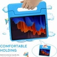 thumbnail image 5 of Dteck Case for Samsung Galaxy Tab S7 FE 2021 12.4 inch/Tab S7+ Plus 12.4 inch 2020, Lightweight EVA Kids Shock Proof Convertible Handle Stand Protective Cover - Blue, 5 of 5