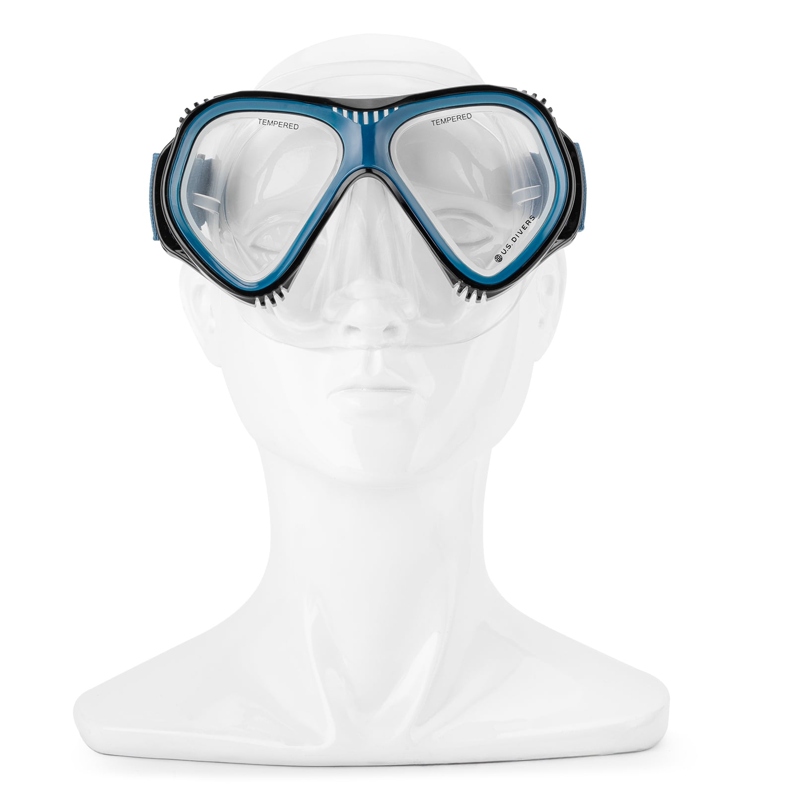 (2 pack) U.S. Divers Playa Adult Snorkel Set S/M (Black & Blue)