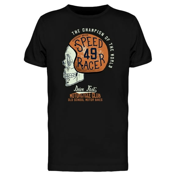 Speed Racer Motorcycle 49 T-Shirt Men -Image by Shutterstock, Male 3X-Large