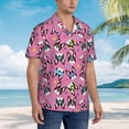thumbnail image 5 of Balery Colorful Cute French Bulldog Print Men's Hawaiian Shirts Short Sleeve Beach Shirt Relaxed Fit Vacation Button Down Shirts-X-Large, 5 of 9