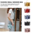 thumbnail image 2 of Sac à Main en Gelée Transparent pour Femmes Noires, Mini Sac Bandoulière, Rabat en PVC Mode W2 U6H5, 2 of 9