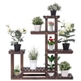 thumbnail image 4 of Topbuy Plant Stand Flower Racks Unit Display Shelves for Balcony Patio Walnut, 4 of 6