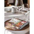 thumbnail image 6 of Fall Pumpkins Cloth Napkins Set of 8 Reusable Dinner Napkins, Thanksgiving Wildflowers Grape Leaves Farmhouse Cocktail Napkin Washable Table Napkins for Wedding/Holiday Party/Baby Shower 20"x20", 6 of 7