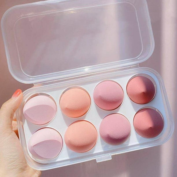 Set de maquillaje Esponja Licuadora de líquida Puff Multicolor Mousse de fresa Colcomx licuadora de esponja de maquillaje