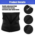 thumbnail image 4 of Vocoste PurpleWaist Trimmer Zippered Belt Tummy Tuck Belts Neoprene Waist Sweat Band Black Size M, 4 of 6