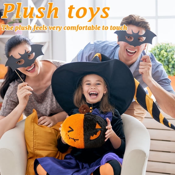 Kiddiway Halloween Plush Toy Set - Cute Plushies Stuffed Animal Figurines for Party Favors, Trick-or-Treat, Holiday Decor, and Gift Giving; Great Halloween Stuff for Kids,A