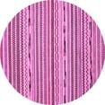thumbnail image 1 of Ahgly Company Indoor Round Abstract Pink Modern Area Rugs, 7' Round, 1 of 4
