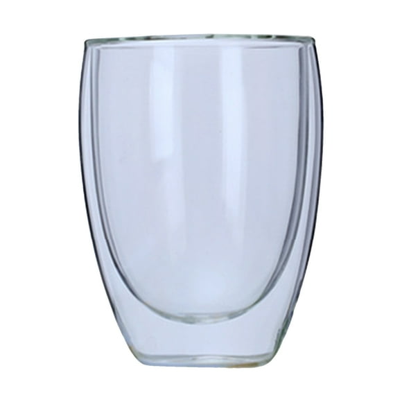 Zootealy 350mL Double Wall Glass Mugs Clear Borosilicate Glass Mugs Heat-resistant Tea Hot Beverage Wine Coffee Cup Birthday Gifts