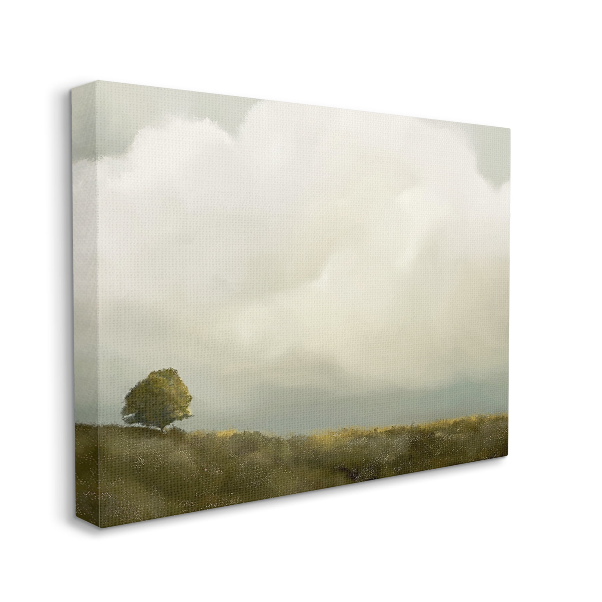 Stupell Industries Clouds Over Pasture Landscape Painting Gallery Wrapped Canvas Art Print Wall Art, 30 x 24