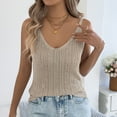 thumbnail image 2 of SELONE Knit Tank Tops for Women Crochet V Neck Sleeveless Sweater Spaghetti Strap Basic Pullover Soild Beach Outfits S, 2 of 8