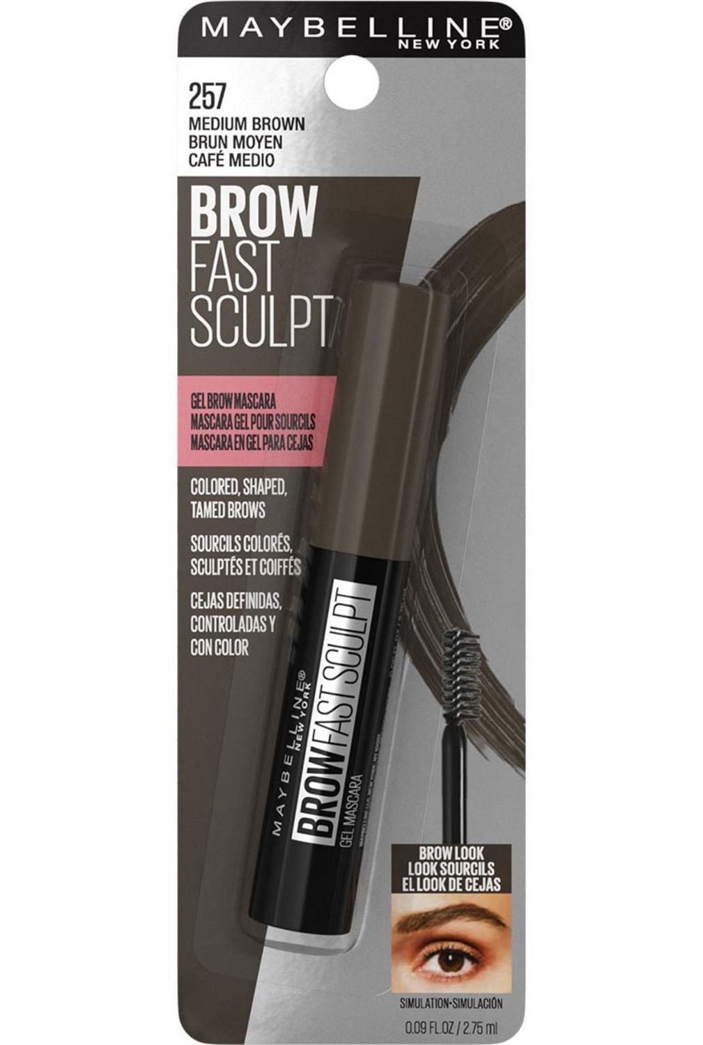 Maybelline New York Fast Sculpt, Shapes Eyebrows, Eyebrow Mascara Makeup, 3  GR, 3  GR