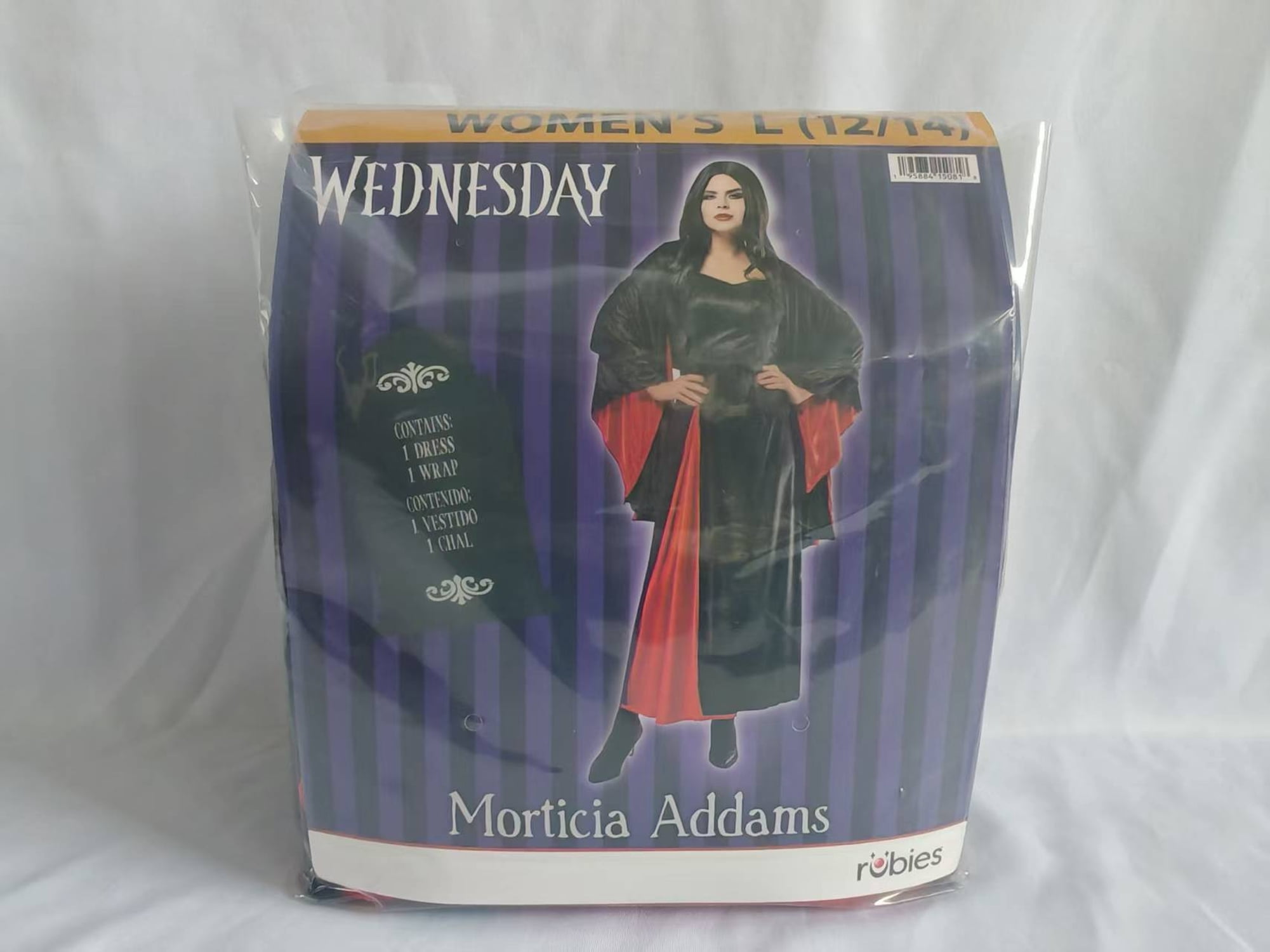 Wednesday Morticia Halloween Costume for Adults, Womens Size M (8/10), by Rubies