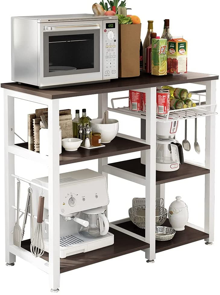 Kitchen Storage Organiser Cabinet anmas power 3-Tier Microwave Shelf,Kitchen Shelf Stand,Microwave Oven Rack B 