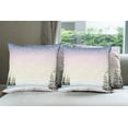 thumbnail image 6 of Ambesonne Winter Throw Pillow Cover 4 Pack, Snowfall and Pine Trees, 18", Multicolor, 6 of 7