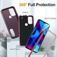 thumbnail image 2 of for Moto G Pure Case with Kickstand, [10FT Military Drop Protection] Rugged Heavy Duty Hard PC+Soft Silicone Rubber Bumper Hybrid Triple-Layer Case for Motorola Moto G Pure,
Purple+Pink, 2 of 8