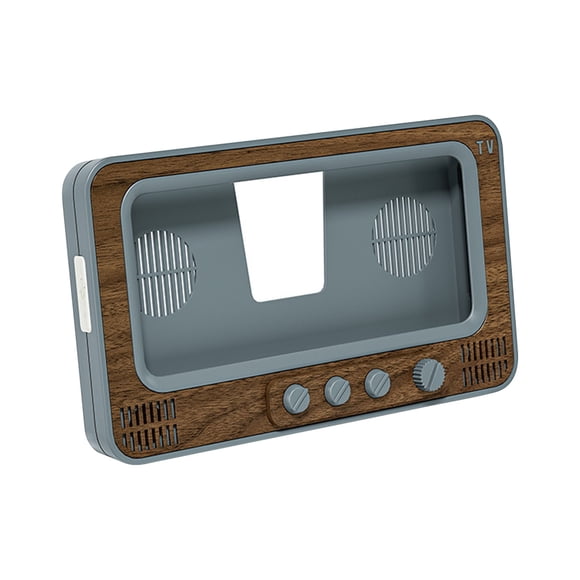 Amplificador de pantalla de teléfono de escritorio modelo de TV | Diseño de Televisión Vintage | Ampliador de pantalla mejorado | Soporte incorporado | Portátil Ligero | Caja de Sonido Incluida